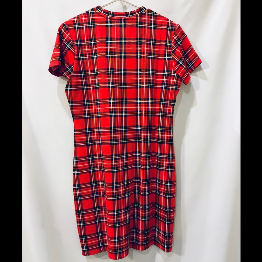 NWT - H&M Divided Tartan Plaid Bodycon Dress - Picture 3 of 6